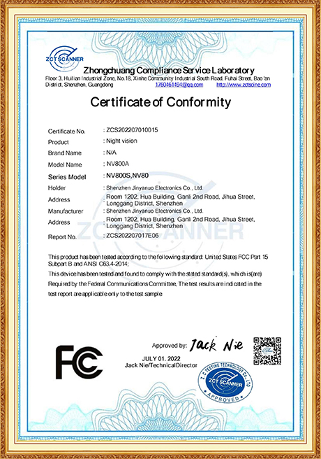 Certificate Of Honor