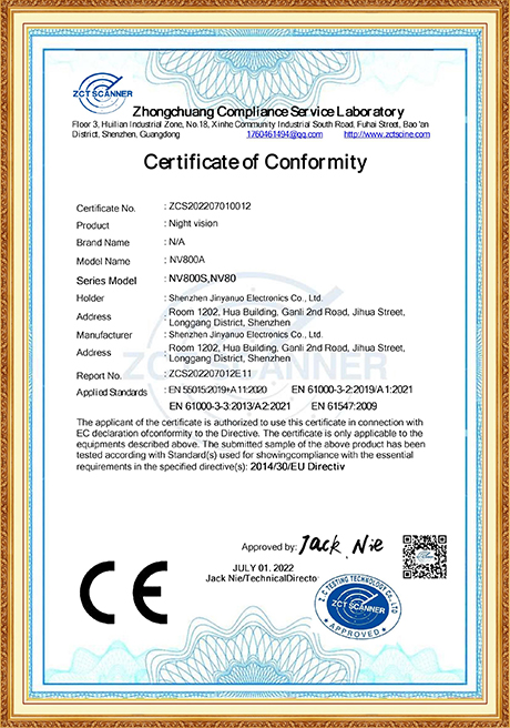 Certificate Of Honor