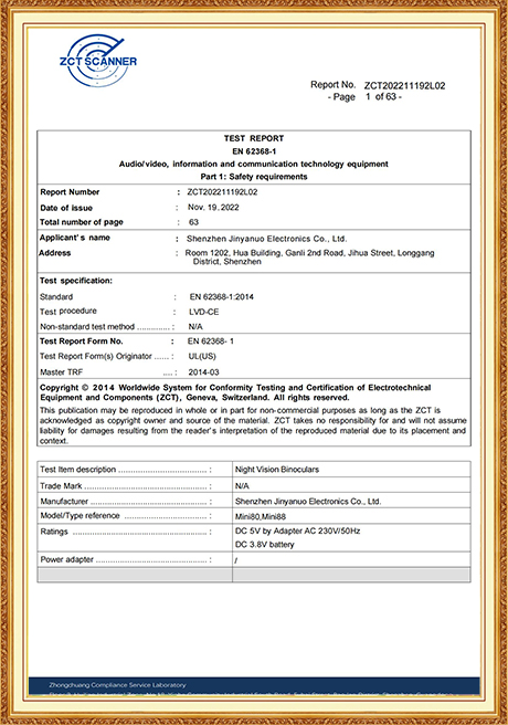 Certificate Of Honor