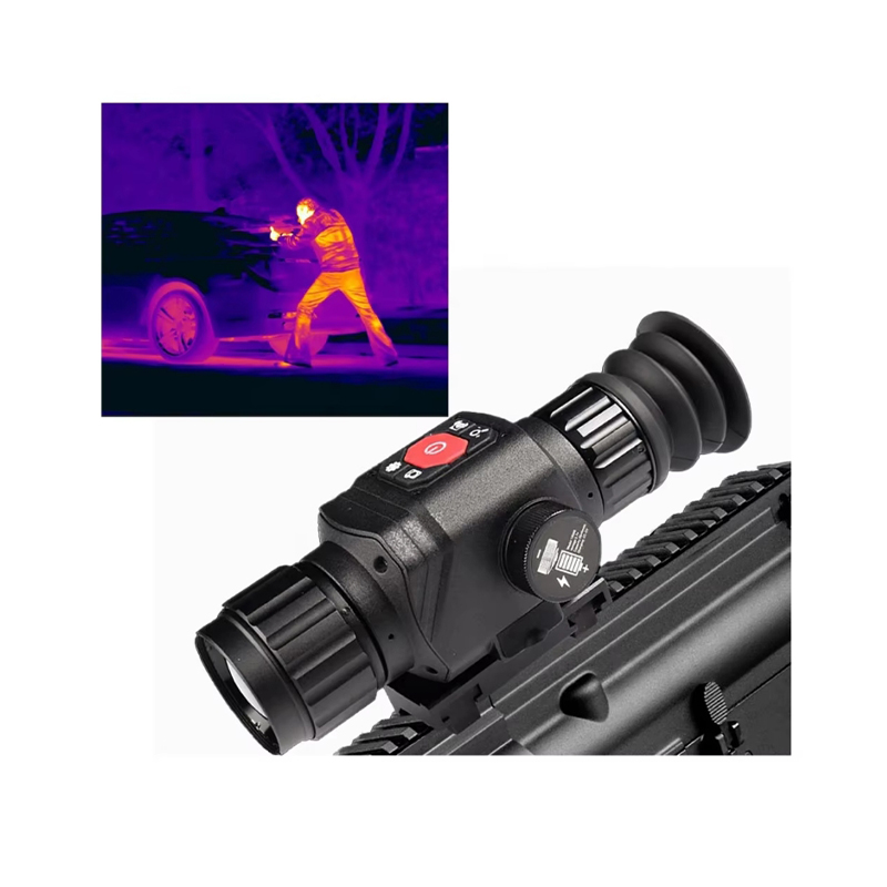 How can a thermal imaging scope achieve non-contact temperature measurement of micron-level targets in scientific research experiments?